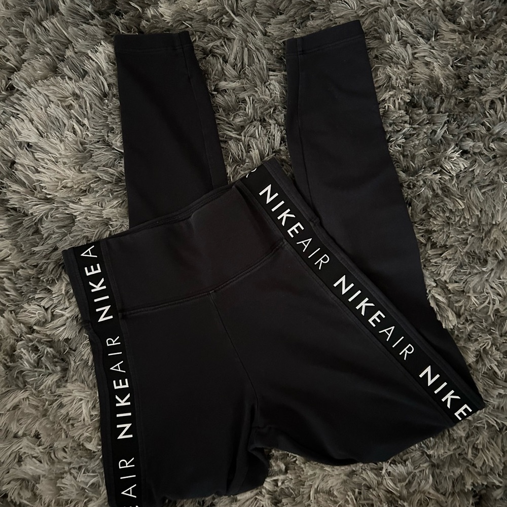Nike Kids Black Leggings with Logo Waistband